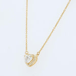 Load image into Gallery viewer, Heart Diamond Necklace, 14k Solid Gold, Natural Diamonds, Everyday Layering Station Chain, Halo Bridesmaids Pendant, Certified Jewelry
