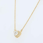 Load image into Gallery viewer, Heart Diamond Necklace, 14k Solid Gold, Natural Diamonds, Everyday Layering Station Chain, Halo Bridesmaids Pendant, Certified Jewelry
