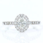 Load image into Gallery viewer, Oval Halo Diamond Ring: 14k Gold Engagement Wedding Ring
