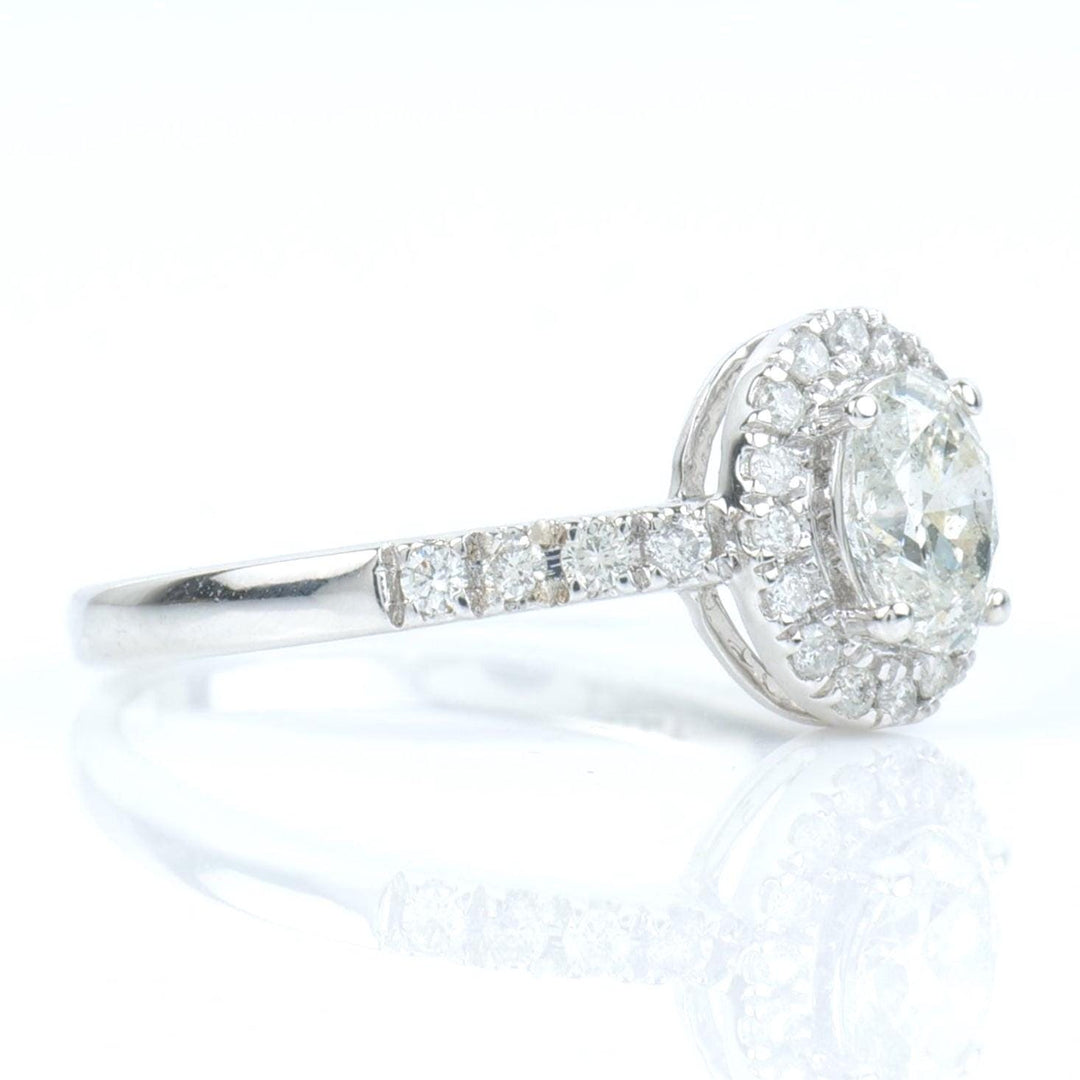 Oval Halo Diamond Ring: 14k Gold Engagement Wedding Ring