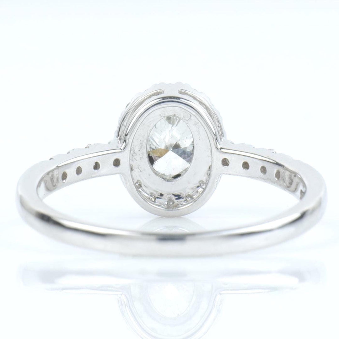Oval Halo Diamond Ring: 14k Gold Engagement Wedding Ring