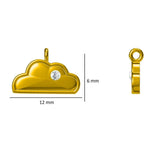 Load image into Gallery viewer, 14k Solid Gold Cloud Diamond Charm Pendant: Minimalist Sky Necklace

