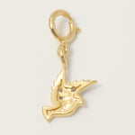 Load image into Gallery viewer, 14k Gold Diamond Bird Charm Pendant: Minimalist Layering Necklace
