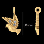 Load image into Gallery viewer, 14k Gold Diamond Bird Charm Pendant: Minimalist Layering Necklace
