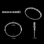 Load image into Gallery viewer, Solitaire Tennis Natural Diamond Cuff Bracelet: 14k Solid Gold Stacking Wedding Bracelet, Certified Jewelry
