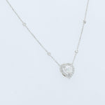 Load image into Gallery viewer, Heart Halo Diamond Necklace, 14k Solid Gold, Natural Diamonds, Statement Love Necklace, Minimalistic Layering Necklace, Certified Jewelry
