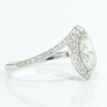 Load image into Gallery viewer, Marquise Halo Natural Diamond Bypass Ring: 14k Solid Gold Engagement Statement Band Jewellery,  Certified Jewelry
