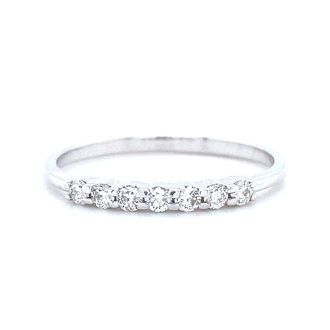 Diamond Promise Band Ring, 14k Solid Gold, Natural Diamonds, Everyday Jewelry, Stackable Ring, Ready To Ship, Women&#39;s Day Gift