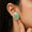 Load image into Gallery viewer, Oval Natural Emerald &amp; Natural Diamond Halo Earrings: 14k Solid Gold Gemstone Stud Earrings, HRD Certified, Ready To Ship
