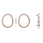 Load image into Gallery viewer, Oval Natural Emerald &amp; Natural Diamond Halo Earrings: 14k Solid Gold Gemstone Stud Earrings, HRD Certified, Ready To Ship
