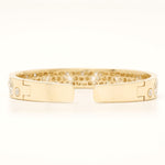 Load image into Gallery viewer, 14k Gold Diamond Cuff Bracelet: Geometric Statement Bangle, Natural Diamonds
