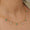 Load image into Gallery viewer, Emerald Diamond Halo Drop Necklace: 14k Gold Gemstone Station Chain
