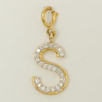 Load image into Gallery viewer, Alphabet Initial Diamond Charm, 14k Solid Gold, Natural Diamond, Everyday Staking Pendant, Letter Necklace, Ready To Ship, Certified Jewelry

