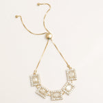 Load image into Gallery viewer, Emerald Cut Halo Natural Diamond Bolo Bracelet: 14k Solid Gold Adjustable Chain, Certified Jewelry
