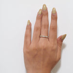 Load image into Gallery viewer, 14k Gold Diamond Half Eternity Band: Certified Natural SI Diamonds
