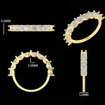Load image into Gallery viewer, 14k Gold Diamond Half Eternity Band: Certified Natural SI Diamonds
