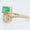 Load image into Gallery viewer, Emerald &amp; Diamond Bypass Ring: 14k Gold Gemstone Engagement Jewelry
