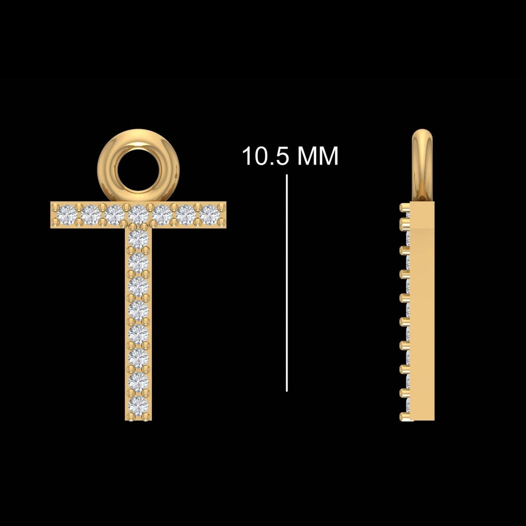 Personalized Initial Diamond Charm ,14k Solid Gold, Natural Diamonds, Layering Pendant, Minimal Necklace, Ready To Ship, Certified Jewelry