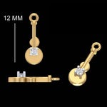 Load image into Gallery viewer, Guitar Diamond Charm, 14k Solid Gold, Natural Diamond, Layering Musical Pendant, Instrumental Necklace, Ready To Ship, Certified Jewelry
