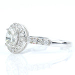 Load image into Gallery viewer, Oval Halo Diamond Ring: 14k Gold Engagement Wedding Ring
