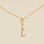 Load image into Gallery viewer, 14k Gold Initial Diamond Charm Pendant: Personalized Letter Necklace

