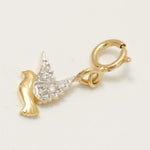 Load image into Gallery viewer, 14k Gold Diamond Bird Charm Pendant: Minimalist Layering Necklace
