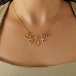 Load image into Gallery viewer, 14k Solid Gold Cloud Diamond Charm Pendant: Minimalist Sky Necklace
