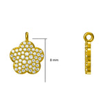 Load image into Gallery viewer, 14k Solid Gold Diamond Flower Charm Pendant: Two-Tone Minimalist Necklace
