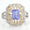 Load image into Gallery viewer, Emerald Cut Natural Tanzanite Diamond Ring, 14k Solid Gold, Natural Diamonds, Statement Halo Ring, Engagement Jewellery, Certified Jewelry
