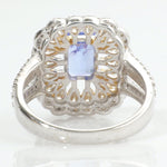 Load image into Gallery viewer, Emerald Cut Natural Tanzanite Diamond Ring, 14k Solid Gold, Natural Diamonds, Statement Halo Ring, Engagement Jewellery, Certified Jewelry
