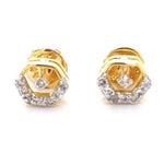 Load image into Gallery viewer, Kids Hexagonal Diamond Stud Earrings, 14k Solid Gold, Natural Diamonds, Geometric Jewelry, Gift for toddlers/girls/kids
