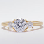 Load image into Gallery viewer, IGI Certified 1ct Lab Grown Diamond Ring: 14K Solid Gold Three Stone Engagement Ring

