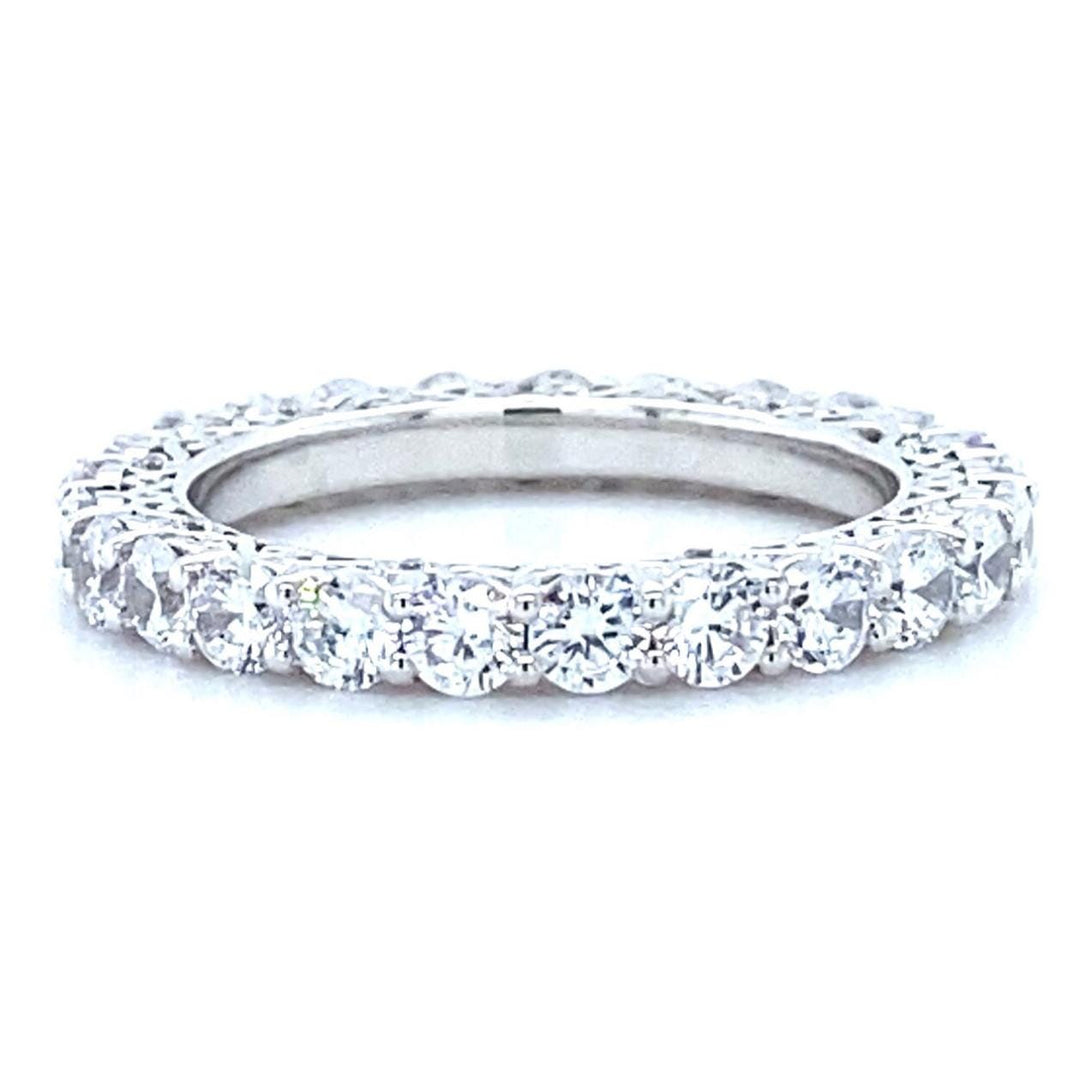 IGI Certified Lab grown diamond Eternity Band: 14k Solid Gold Wedding Stack Ring