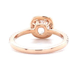 Load image into Gallery viewer, IGI Certified 0.90ct Cushion Cut Lab Grown Halo Diamond Ring: 14K Solid Gold Solitaire Wedding Ring
