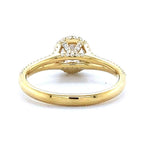 Load image into Gallery viewer, IGI Certified Lab grown Halo Solitaire Engagement Ring: 14K Solid Gold Diamond Wedding Ring
