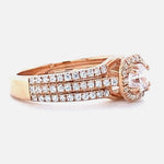 Load image into Gallery viewer, IGI Certified Lab grown Asscher Halo Engagement Ring: 14K Solid Gold Solitaire Wedding Ring
