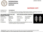 Two-Tone Baguette Diamond Hoop Earrings: 14k Gold Huggies, IGI Certified