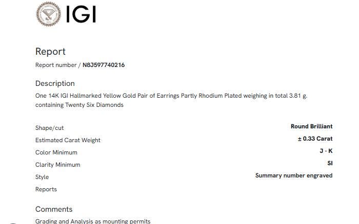 Floral Natural Diamond Studs: 14k Solid Gold Leaf Swirl Statement Earrings, IGI Certified, Ready To Ship