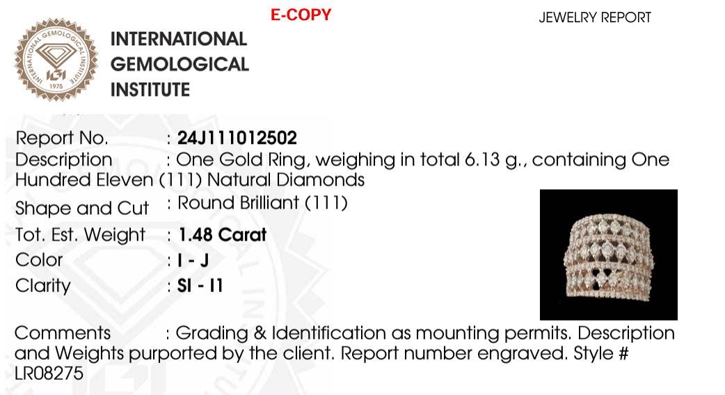 Wide Natural Diamond Eternity Ring: 14k Solid Gold Statement Cocktail Band, IGI Certified, Ready To Ship