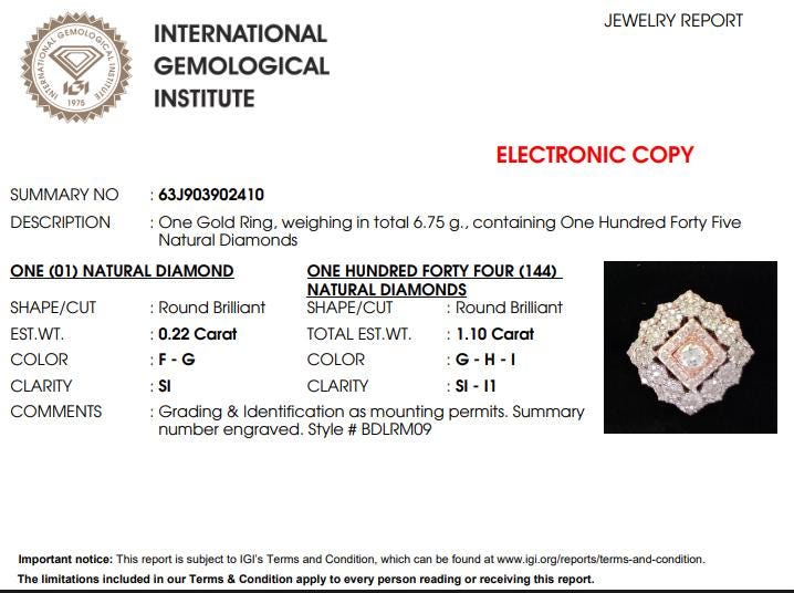 Floral Cluster Halo Natural Diamond Ring: 14k Solid Gold Cocktail Statement Ring,IGI Certified, Ready To Ship