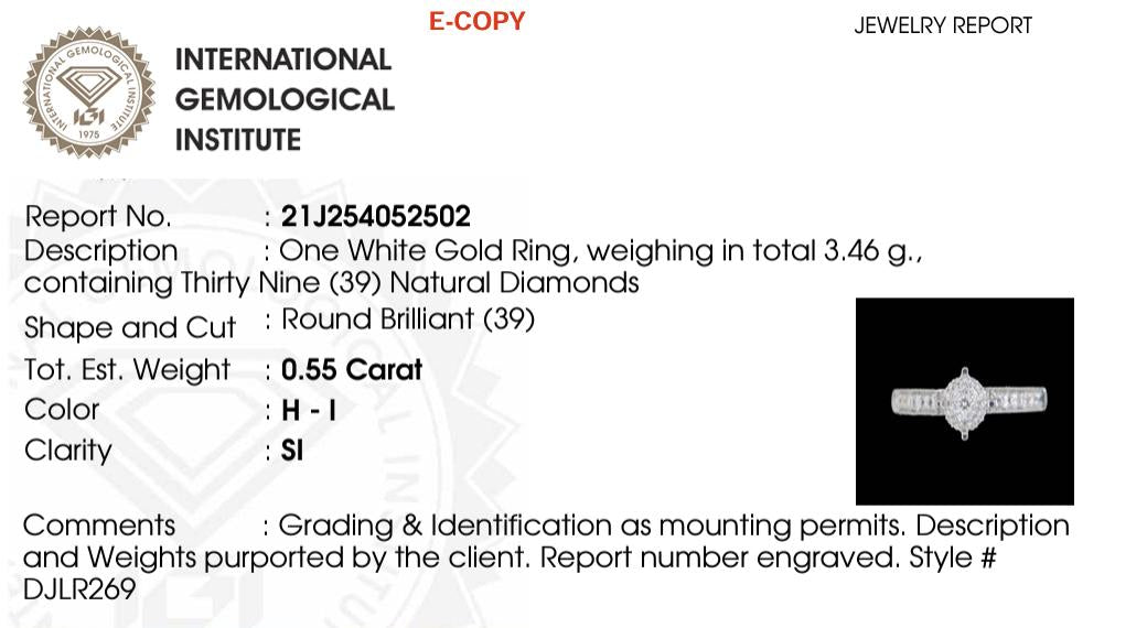 Vintage Natural Diamond Halo Ring: 14K Solid Gold Proposal Stacking Jewelry, IGI Certified, Ready To Ship