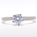 Load image into Gallery viewer, IGI Certified Lab Grown Round Solitaire Ring: 14K Solid Gold Engagement Jewelry
