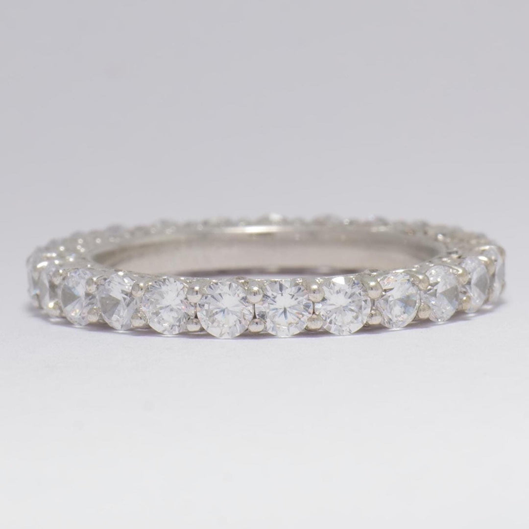 IGI Certified Lab grown diamond Eternity Band: 14k Solid Gold Wedding Stack Ring