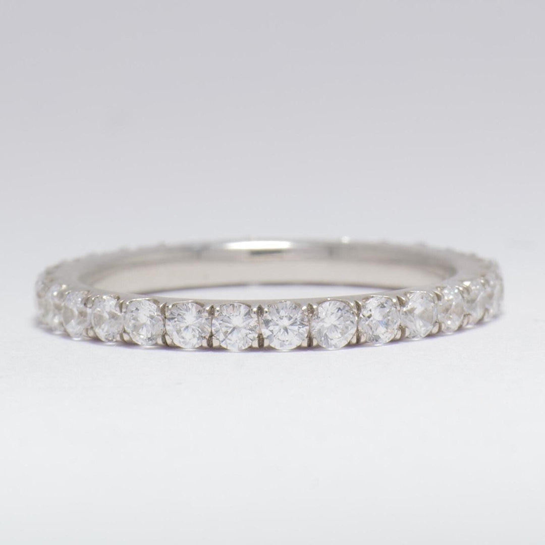 IGI Cerified Lab grown Diamond Full Eternity Ring: 14k Solid Gold Stackable Band