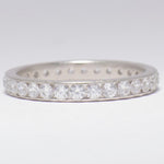 Load image into Gallery viewer, IGI Certified Lab grown Diamond Channel Eternity Band: 14k Solid Gold Stackable Infinity Ring
