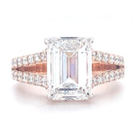 Load image into Gallery viewer, IGI Certified Lab Grown Emerald Cut Diamond Ring: 14k Solid Gold Solitaire Engagement Ring

