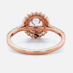 Load image into Gallery viewer, IGI Certified 0.70ct Lab grown Solitaire Halo Diamond ring: 14K Solid Gold Promise Wedding Ring
