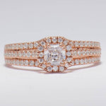 Load image into Gallery viewer, IGI Certified Lab grown Asscher Halo Engagement Ring: 14K Solid Gold Solitaire Wedding Ring
