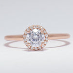 Load image into Gallery viewer, IGI Certified Lab Grown Diamond Engagement Ring: 14K Solid Gold Halo Solitaire Ring
