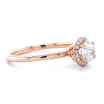 Load image into Gallery viewer, IGI Certified Lab Grown Diamond Engagement Ring: 14K Solid Gold Halo Solitaire Ring
